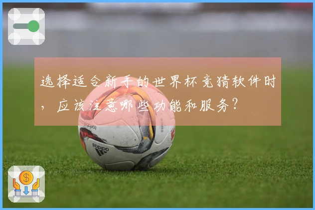 选择适合新手的世界杯竞猜软件时,应该注意哪些功能和服务?